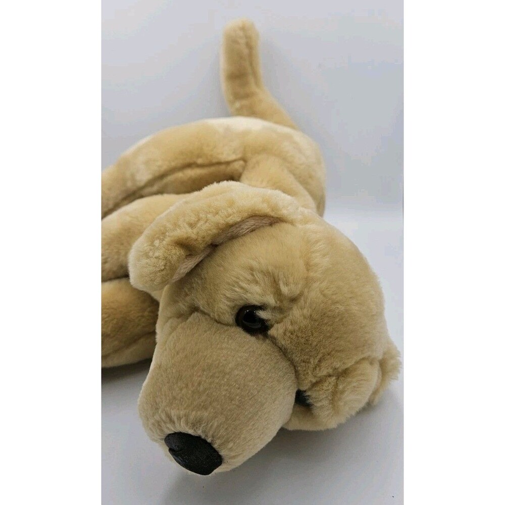 Yellow Lab Labrador Retriever Puppy Dog Plush Stuffed Animal Realistic Toy 12" - Picture 4 of 8